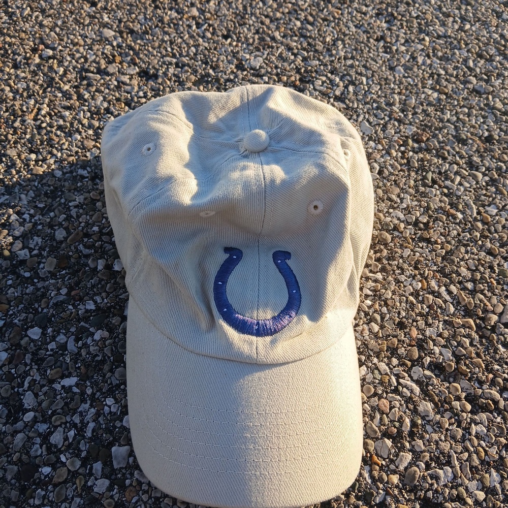 Indianapolis Colts Hat Cap Mens One Size Beige NFL Football NFL Cotton